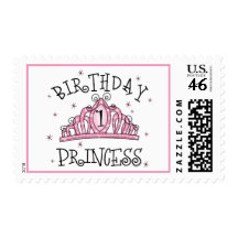 Tiara Princess 1st Birthday Stamp