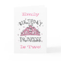 Tiara Princess 2nd Birthday Card - Customized