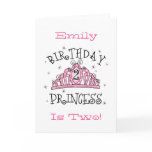 Tiara Princess 2nd Birthday Card - Customized