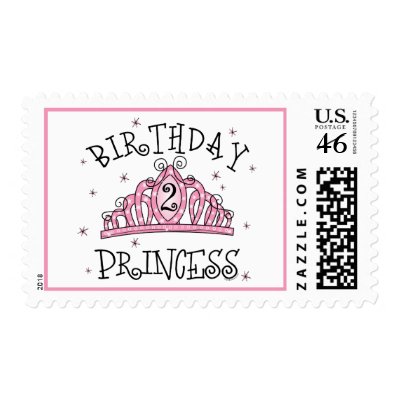 Tiara Princess 2nd Birthday Stamp