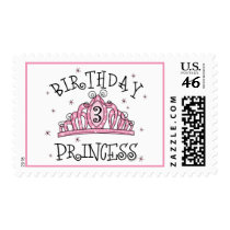 Tiara Princess 3rd Birthday Stamp