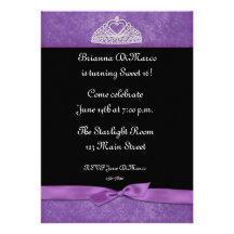 Tiara Purple Invitation