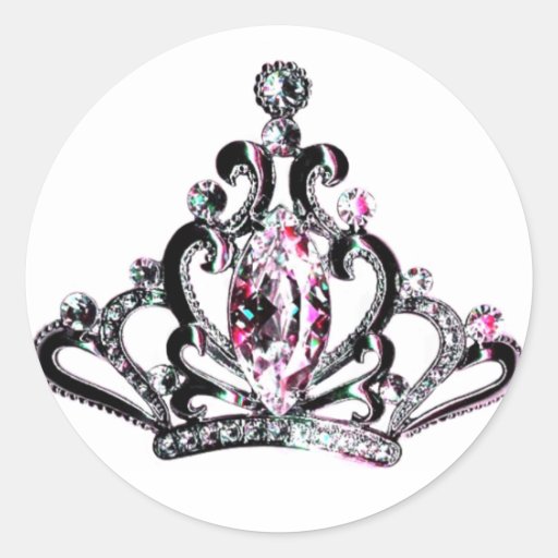 Tiara stickers Zazzle