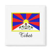 Tibet Flag Design magnets