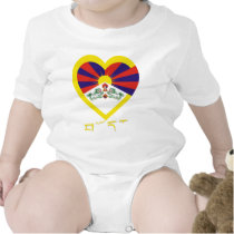Tibet Flag Heart t-shirts