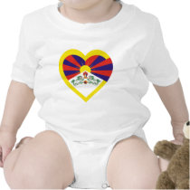 Tibet Flag Heart t-shirts