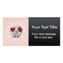 Tibet Flag Map 2.0 Photo Greeting Card