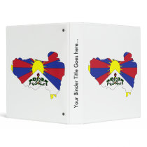 Tibet Flag Map full size 3 Ring Binder