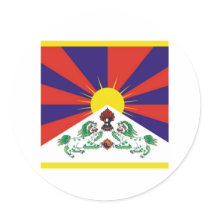 Tibet Flag stickers by DejaVu_Images Tibet Flag stickers