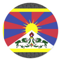 Tibet Flag Round Stickers