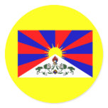 Tibet Flag Round Sticker