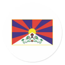 Tibet Flag stickers by Politicaltshirts Tibet Flag stickers