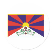 Tibet Flag stickers by Politicaltshirts Tibet Flag stickers