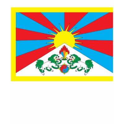 Tibet Flag T-shirt by FlagTshirts