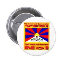 Tibet free and democratic buttons
