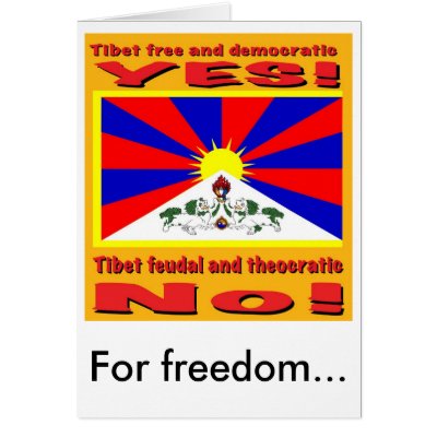 Tibet free and democratic, For freedom... Greeting Card by Cactus42