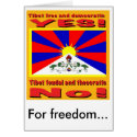 Tibet free and democratic, For freedom... cards by Cactus42 Tibet free and democratic, For freedom... cards