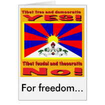 Tibet free and democratic, For freedom... cards by Cactus42 Tibet free and democratic, For freedom... cards