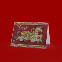 Tibet Horse Happy Card by Wonderlane Tibet Horse Happy Card