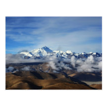 Tibet Qomolangma Mt Everest China Travel Photo Post Card