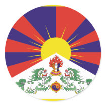 tibet round sticker