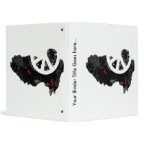 Tibet Trendy Peace Sign with Tibetese map 3 Ring Binders