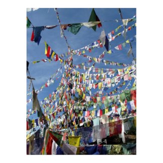Tibetan Buddhist Prayer Flags Poster