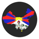 Tibetan China Round Sticker
