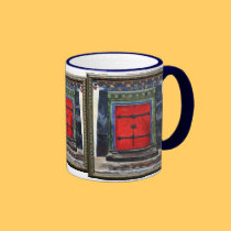 Tibetan Door Himalayas mugs