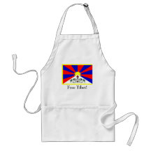 Tibetan Flag - Free Tibet! Apron