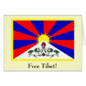 Tibetan Flag - Free Tibet! cards