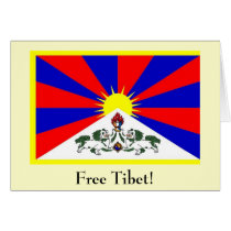 Tibetan Flag - Free Tibet! cards