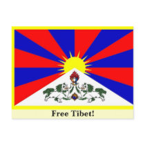 Tibetan Flag - Free Tibet! postcards
