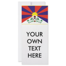 Tibetan Flag T-shirts and Gifts Custom Rack Cards