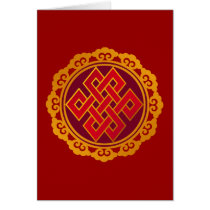 Tibetan Karma Buddhism Eternal Knot Card