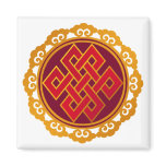 Tibetan Karma Buddhism Eternal Knot Magnet