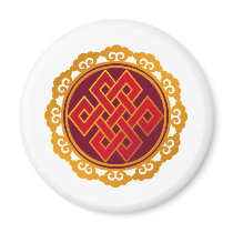 Tibetan Karma Buddhism Eternal Knot Magnet