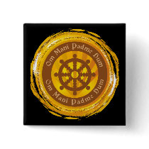 Tibetan Mantra Dharma Wheel buttons by BuddhaGifts Tibetan Mantra Dharma Wheel buttons