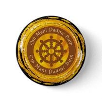 Tibetan Mantra Dharma Wheel buttons by BuddhaGifts Tibetan Mantra Dharma Wheel buttons