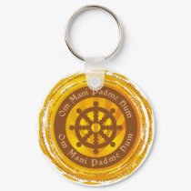 Tibetan Mantra Dharma Wheel keychains