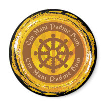 Tibetan Mantra Dharma Wheel magnets