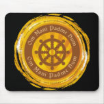 Tibetan Mantra Dharma Wheel Mouse Pad