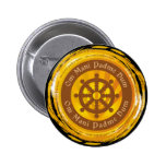 Tibetan Mantra Dharma Wheel Pinback Button