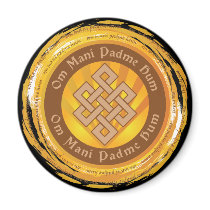 Tibetan Mantra Endless Knot Refrigerator Magnets