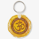 Tibetan Mantra with Aum Symbol keychains by BuddhaGifts Tibetan Mantra with Aum Symbol keychains