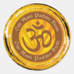 Tibetan Mantra with Aum Symbol Stickers