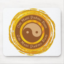 Tibetan Mantra Yin Yang Mouse Pad
