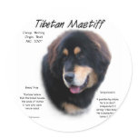 Tibetan Mastiff History Design Round Stickers