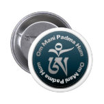 Tibetan Om Stitch Button