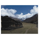 Tibetan prayer wall, Langtang Valley, Himalayas, N flyers